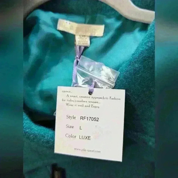 NWT Carson Boiled Wool Toggle Closure Geometric Pattern Jacket Large - Picture 8 of 12